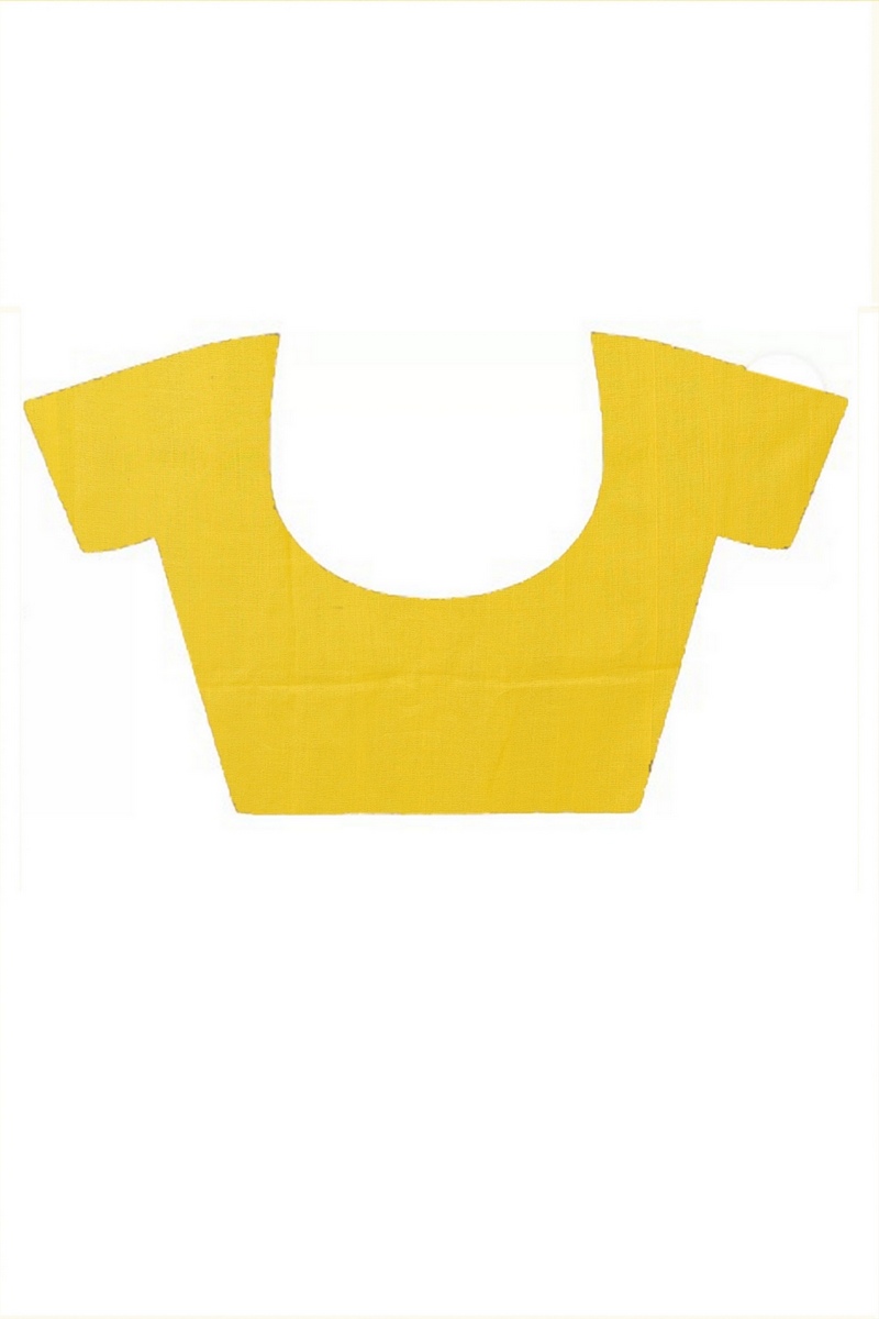 Yellow Pure Cotton Kamal Hand Painted Saree (1975)