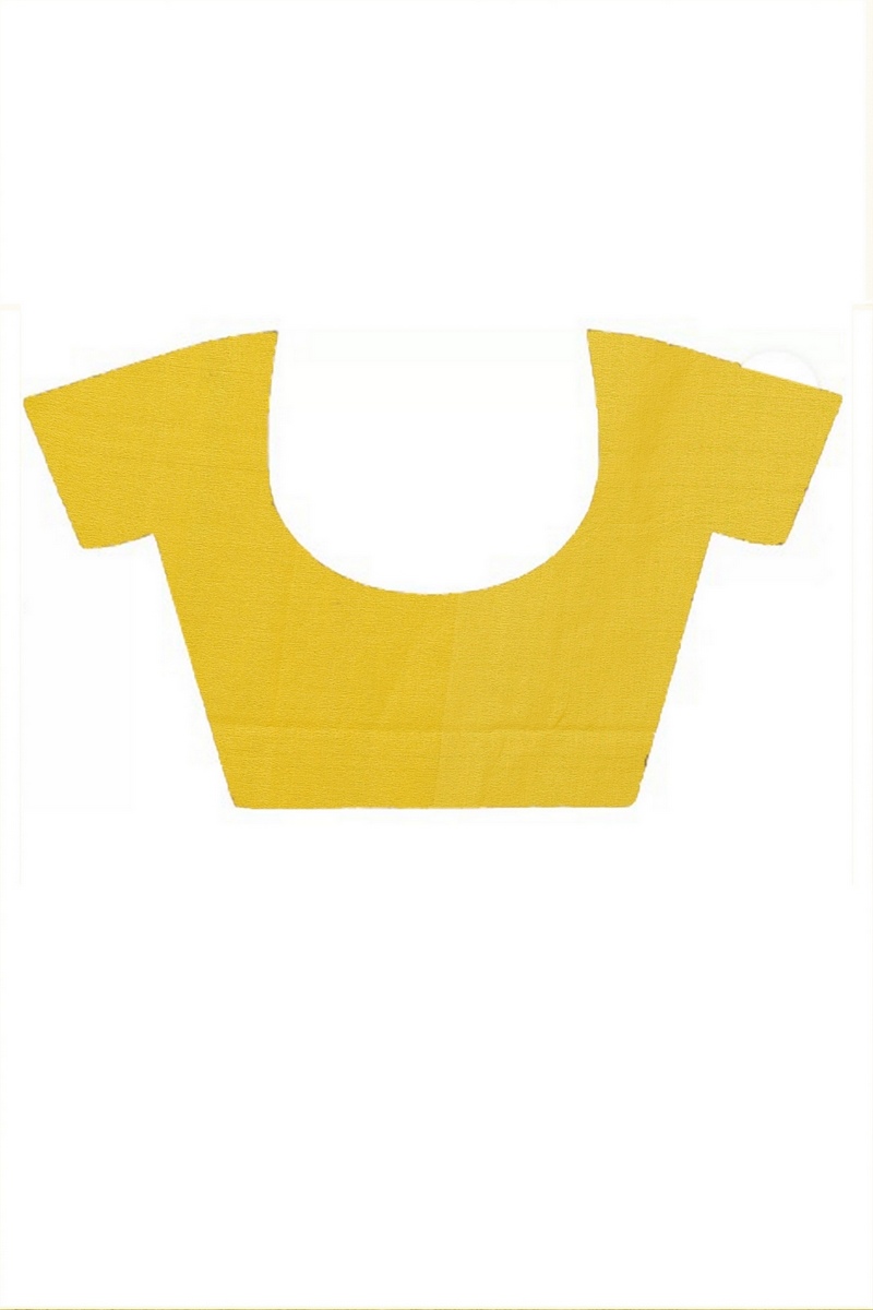 Yellow Pure Cotton Keshaka Hand Painted Saree (1983)