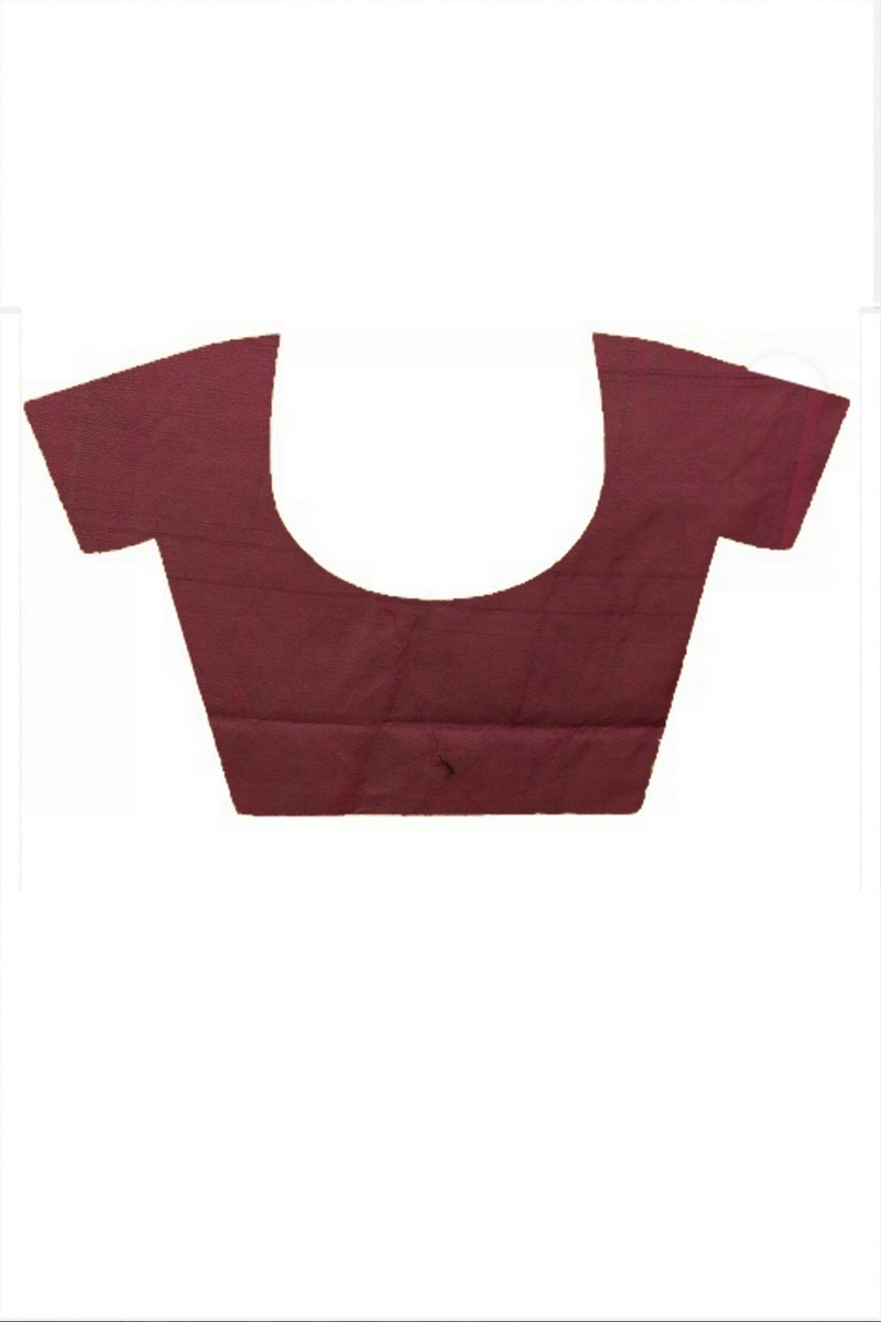 Drak Brown Pure Cotton Keshaka Hand Painted Saree (1986)