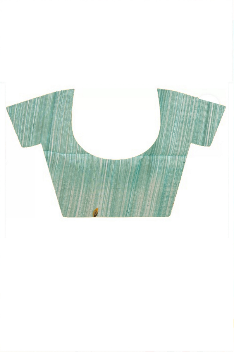 See Green Blended Cotton Korel Printed Handloom Saree (2009)