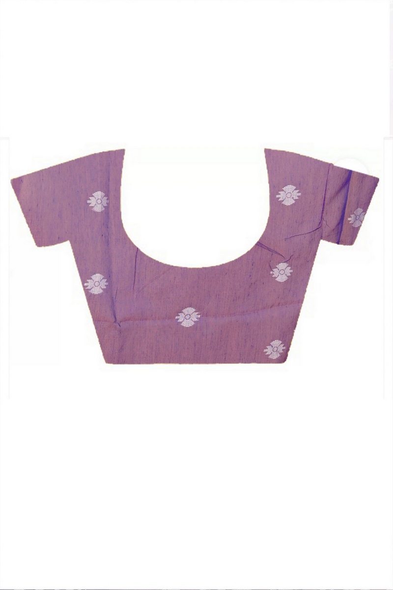Purple Cotton Monimal Muslin saree (2048)