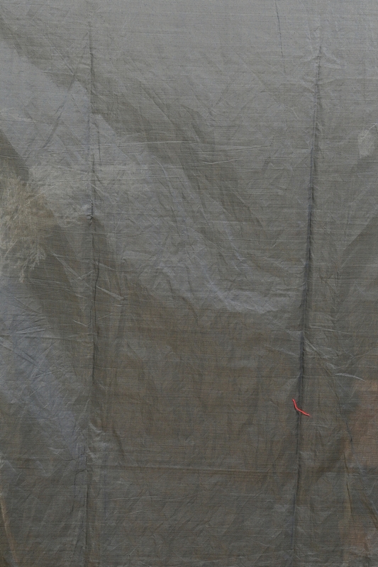 Dark Grey Pure Cotton Devui Kantha Stitch Saree (2966)