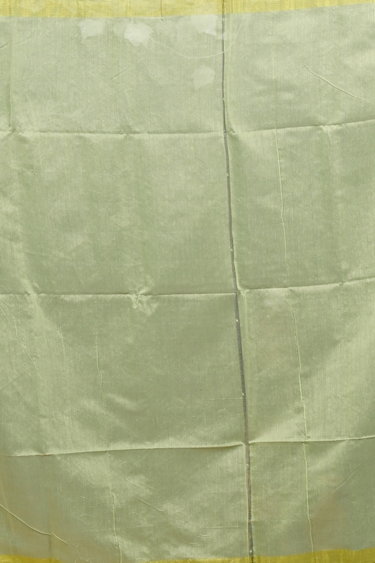 Light Green Pink Cotton Blend Dhrum Hand Loom Saree (2987)