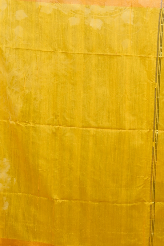 Yellow Red Blended Cotton Foyani Hand Loom Saree (3113)