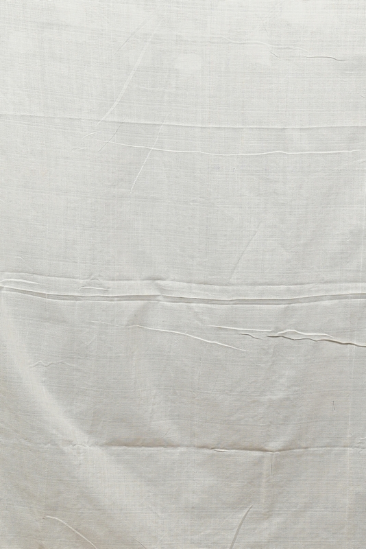 White Blended Cotton Foyeli Embroidery Handloom saree (3120)