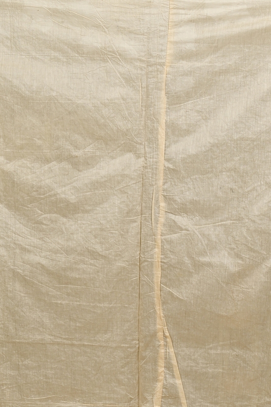 Off White Green Cotton Varitikath Kantha Stitch Saree (3132)