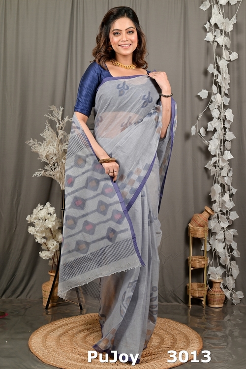 Assh Pure Cotton Dipui Tant Saree Print (3013)